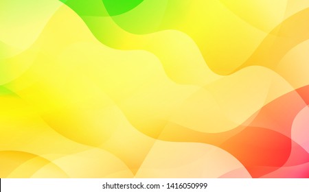 Geometric Wave Shape with Colorful Gradient Color Background Wallpaper. Vector Illustration