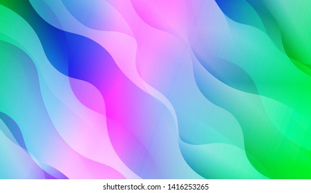 Geometric Wave Shape with Colorful Gradient Color Background Wallpaper. Vector Illustration