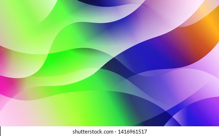 Geometric Wave Shape with Colorful Gradient Color Background Wallpaper. Vector Illustration