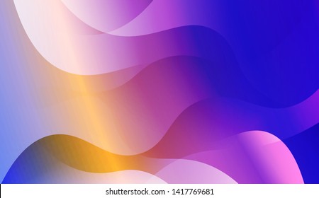 Geometric Wave Shape with Colorful Gradient Color Background Wallpaper. Vector Illustration
