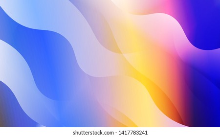 Geometric Wave Shape with Colorful Gradient Color Background Wallpaper. Vector Illustration