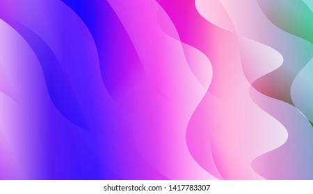 Geometric Wave Shape with Colorful Gradient Color Background Wallpaper. Vector Illustration