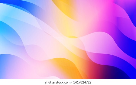 Geometric Wave Shape with Colorful Gradient Color Background Wallpaper. Vector Illustration