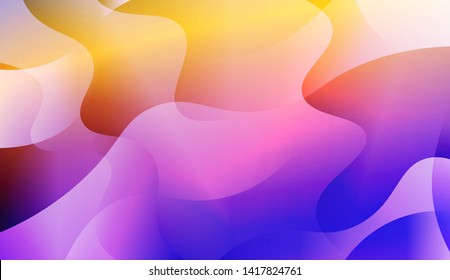 Geometric Wave Shape with Colorful Gradient Color Background Wallpaper. Vector Illustration