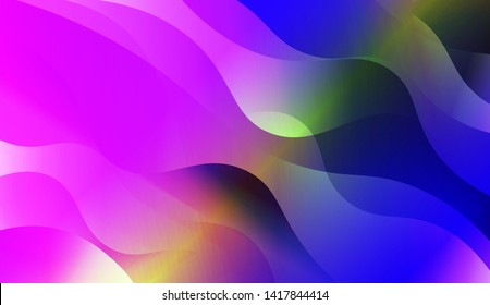 Geometric Wave Shape with Colorful Gradient Color Background Wallpaper. Vector Illustration