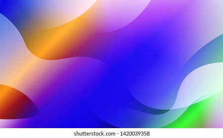 Geometric Wave Shape with Colorful Gradient Color Background Wallpaper. Vector Illustration
