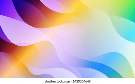 Geometric Wave Shape with Colorful Gradient Color Background Wallpaper. Vector Illustration