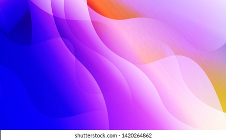 Geometric Wave Shape with Colorful Gradient Color Background Wallpaper. Vector Illustration