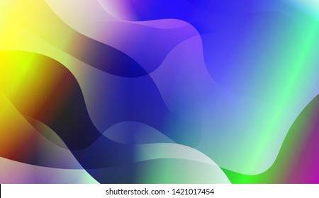 Geometric Wave Shape with Colorful Gradient Color Background Wallpaper. Vector Illustration