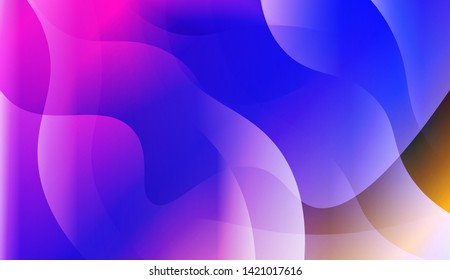 Geometric Wave Shape with Colorful Gradient Color Background Wallpaper. Vector Illustration