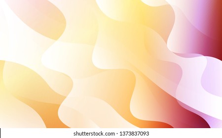 Geometric Wave Shape with Gradient Blurred Abstract Background. For Greeting Card, Flyer, Poster, Brochure, Banner Calendar. Vector Illustration