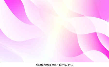 Geometric Wave Shape with Gradient Blurred Abstract Background. For Greeting Card, Flyer, Poster, Brochure, Banner Calendar. Vector Illustration