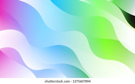 Geometric Wave Shape with Gradient Blurred Abstract Background. For Greeting Card, Flyer, Poster, Brochure, Banner Calendar. Vector Illustration