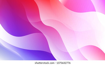 Geometric Wave Shape with Gradient Blurred Abstract Background. For Greeting Card, Flyer, Poster, Brochure, Banner Calendar. Vector Illustration