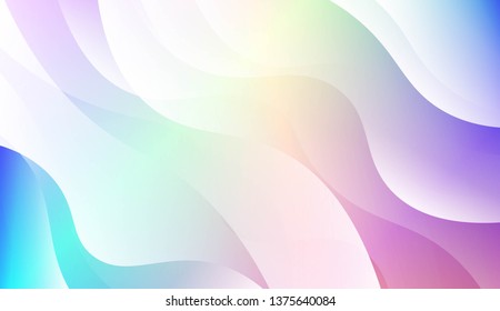 Geometric Wave Shape with Gradient Blurred Abstract Background. For Greeting Card, Flyer, Poster, Brochure, Banner Calendar. Vector Illustration