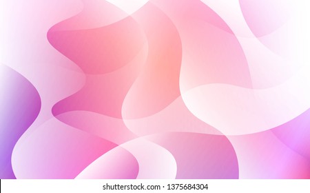 Geometric Wave Shape with Gradient Blurred Abstract Background. For Greeting Card, Flyer, Poster, Brochure, Banner Calendar. Vector Illustration