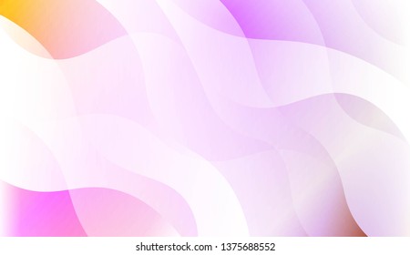 Geometric Wave Shape with Gradient Blurred Abstract Background. For Greeting Card, Flyer, Poster, Brochure, Banner Calendar. Vector Illustration
