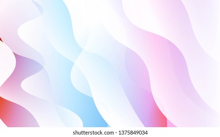 Geometric Wave Shape with Gradient Blurred Abstract Background. For Greeting Card, Flyer, Poster, Brochure, Banner Calendar. Vector Illustration