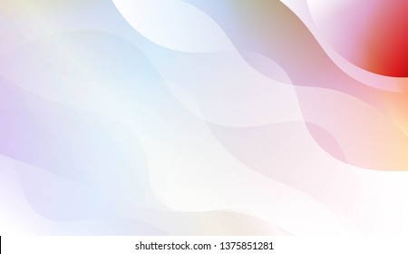 Geometric Wave Shape with Gradient Blurred Abstract Background. For Greeting Card, Flyer, Poster, Brochure, Banner Calendar. Vector Illustration