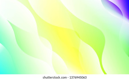 Geometric Wave Shape with Gradient Blurred Abstract Background. For Greeting Card, Flyer, Poster, Brochure, Banner Calendar. Vector Illustration