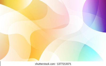 Geometric Wave Shape with Gradient Blurred Abstract Background. For Greeting Card, Flyer, Poster, Brochure, Banner Calendar. Vector Illustration