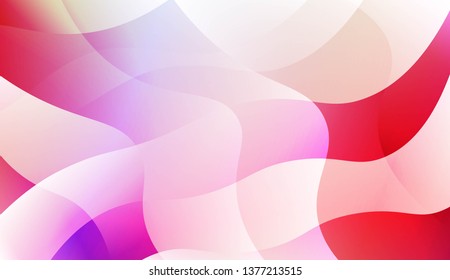 Geometric Wave Shape with Gradient Blurred Abstract Background. For Greeting Card, Flyer, Poster, Brochure, Banner Calendar. Vector Illustration
