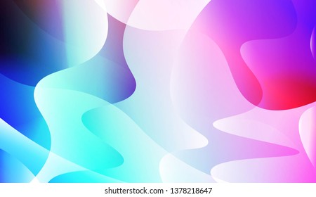 Geometric Wave Shape with Gradient Blurred Abstract Background. For Greeting Card, Flyer, Poster, Brochure, Banner Calendar. Vector Illustration