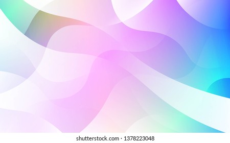 Geometric Wave Shape with Gradient Blurred Abstract Background. For Greeting Card, Flyer, Poster, Brochure, Banner Calendar. Vector Illustration