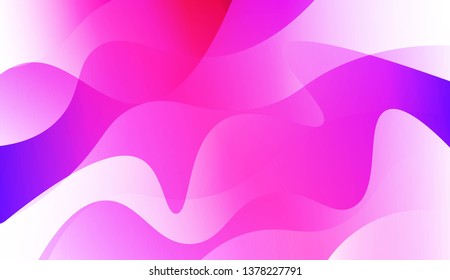Geometric Wave Shape with Gradient Blurred Abstract Background. For Greeting Card, Flyer, Poster, Brochure, Banner Calendar. Vector Illustration