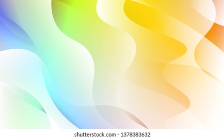 Geometric Wave Shape with Gradient Blurred Abstract Background. For Greeting Card, Flyer, Poster, Brochure, Banner Calendar. Vector Illustration