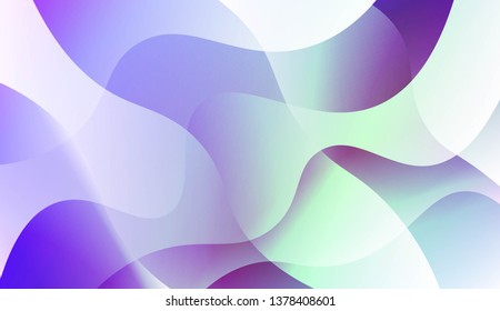 Geometric Wave Shape with Gradient Blurred Abstract Background. For Greeting Card, Flyer, Poster, Brochure, Banner Calendar. Vector Illustration