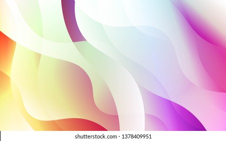 Geometric Wave Shape with Gradient Blurred Abstract Background. For Greeting Card, Flyer, Poster, Brochure, Banner Calendar. Vector Illustration
