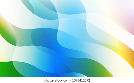 Geometric Wave Shape with Gradient Blurred Abstract Background. For Greeting Card, Flyer, Poster, Brochure, Banner Calendar. Vector Illustration