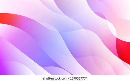 Geometric Wave Shape with Gradient Blurred Abstract Background. For Greeting Card, Flyer, Poster, Brochure, Banner Calendar. Vector Illustration