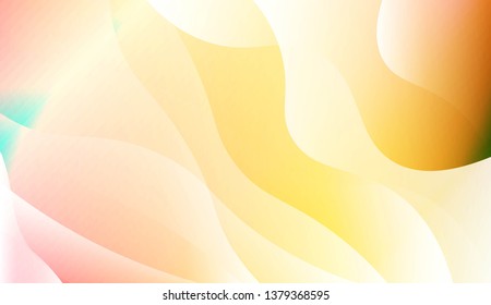 Geometric Wave Shape with Gradient Blurred Abstract Background. For Greeting Card, Flyer, Poster, Brochure, Banner Calendar. Vector Illustration