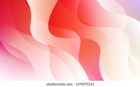 Geometric Wave Shape with Gradient Blurred Abstract Background. For Greeting Card, Flyer, Poster, Brochure, Banner Calendar. Vector Illustration
