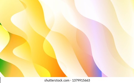 Geometric Wave Shape with Gradient Blurred Abstract Background. For Greeting Card, Flyer, Poster, Brochure, Banner Calendar. Vector Illustration