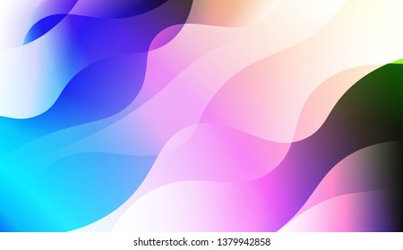 Geometric Wave Shape with Gradient Blurred Abstract Background. For Greeting Card, Flyer, Poster, Brochure, Banner Calendar. Vector Illustration