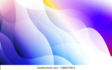 Geometric Wave Shape with Gradient Blurred Abstract Background. For Greeting Card, Flyer, Poster, Brochure, Banner Calendar. Vector Illustration