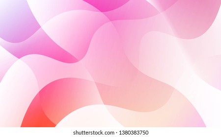 Geometric Wave Shape with Gradient Blurred Abstract Background. For Greeting Card, Flyer, Poster, Brochure, Banner Calendar. Vector Illustration