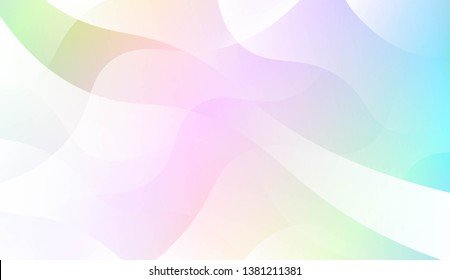 Geometric Wave Shape with Gradient Blurred Abstract Background. For Greeting Card, Flyer, Poster, Brochure, Banner Calendar. Vector Illustration