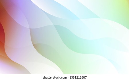 Geometric Wave Shape with Gradient Blurred Abstract Background. For Greeting Card, Flyer, Poster, Brochure, Banner Calendar. Vector Illustration