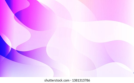 Geometric Wave Shape with Gradient Blurred Abstract Background. For Greeting Card, Flyer, Poster, Brochure, Banner Calendar. Vector Illustration