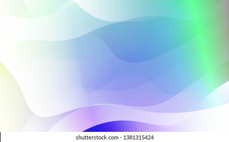 Geometric Wave Shape with Gradient Blurred Abstract Background. For Greeting Card, Flyer, Poster, Brochure, Banner Calendar. Vector Illustration