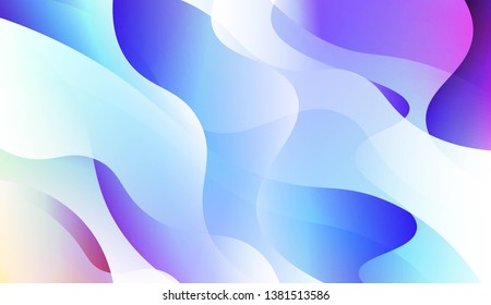 Geometric Wave Shape with Gradient Blurred Abstract Background. For Greeting Card, Flyer, Poster, Brochure, Banner Calendar. Vector Illustration