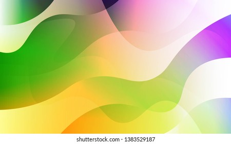 Geometric Wave Shape with Gradient Blurred Abstract Background. For Greeting Card, Flyer, Poster, Brochure, Banner Calendar. Vector Illustration