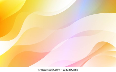 Geometric Wave Shape with Gradient Blurred Abstract Background. For Greeting Card, Flyer, Poster, Brochure, Banner Calendar. Vector Illustration