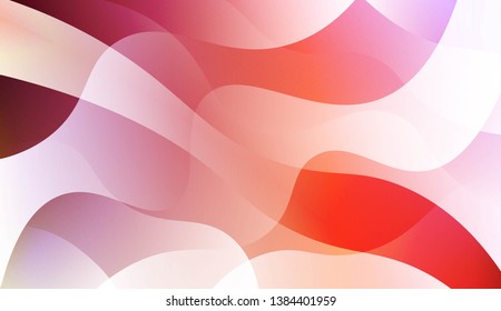 Geometric Wave Shape with Gradient Blurred Abstract Background. For Greeting Card, Flyer, Poster, Brochure, Banner Calendar. Vector Illustration