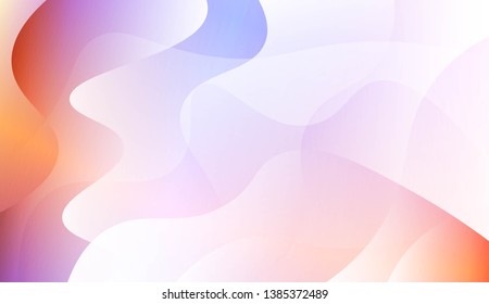 Geometric Wave Shape with Gradient Blurred Abstract Background. For Greeting Card, Flyer, Poster, Brochure, Banner Calendar. Vector Illustration