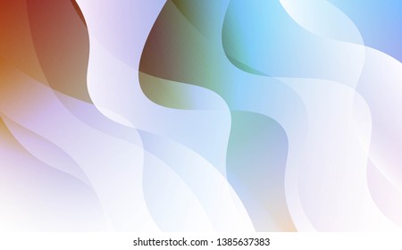 Geometric Wave Shape with Gradient Blurred Abstract Background. For Greeting Card, Flyer, Poster, Brochure, Banner Calendar. Vector Illustration